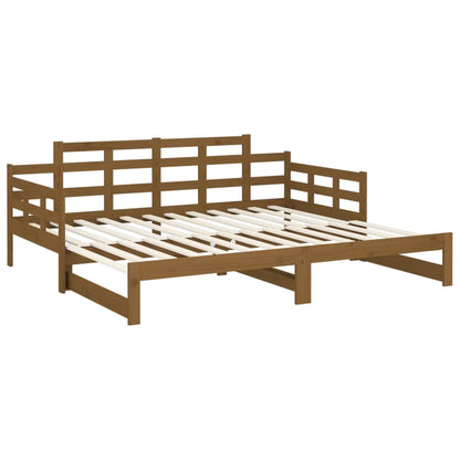 Pull-Out Day Bed Honey Brown 2x(90x200) cm - Frame Only