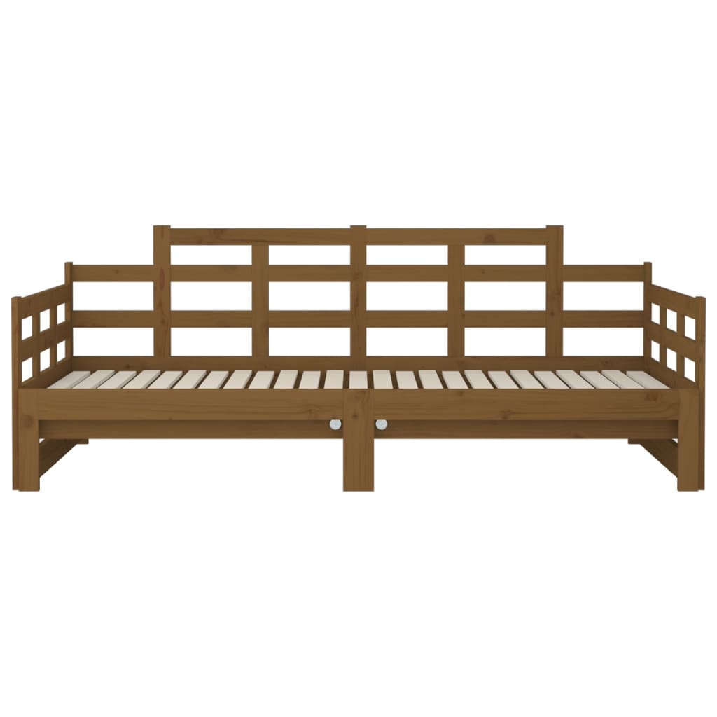 Pull-Out Day Bed Honey Brown 2x(90x200) cm - Frame Only