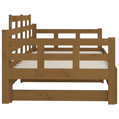 Pull-Out Day Bed Honey Brown 2x(90x200) cm - Frame Only