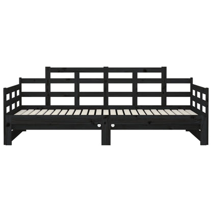 Pull-out Day Bed without Mattress Black 2x(90x200) cm