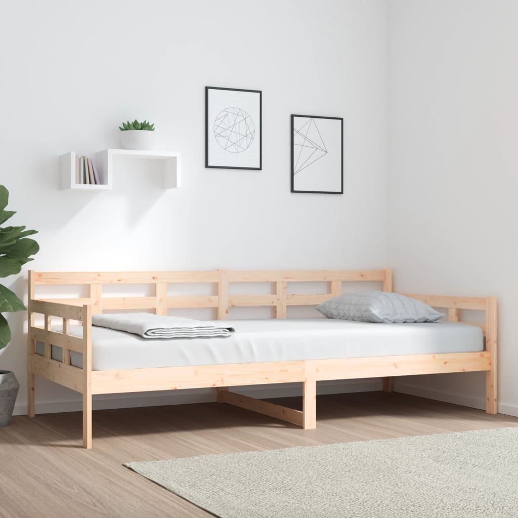 Solid Pine Day Bed Frame 90x200 cm - Mattress Not Included