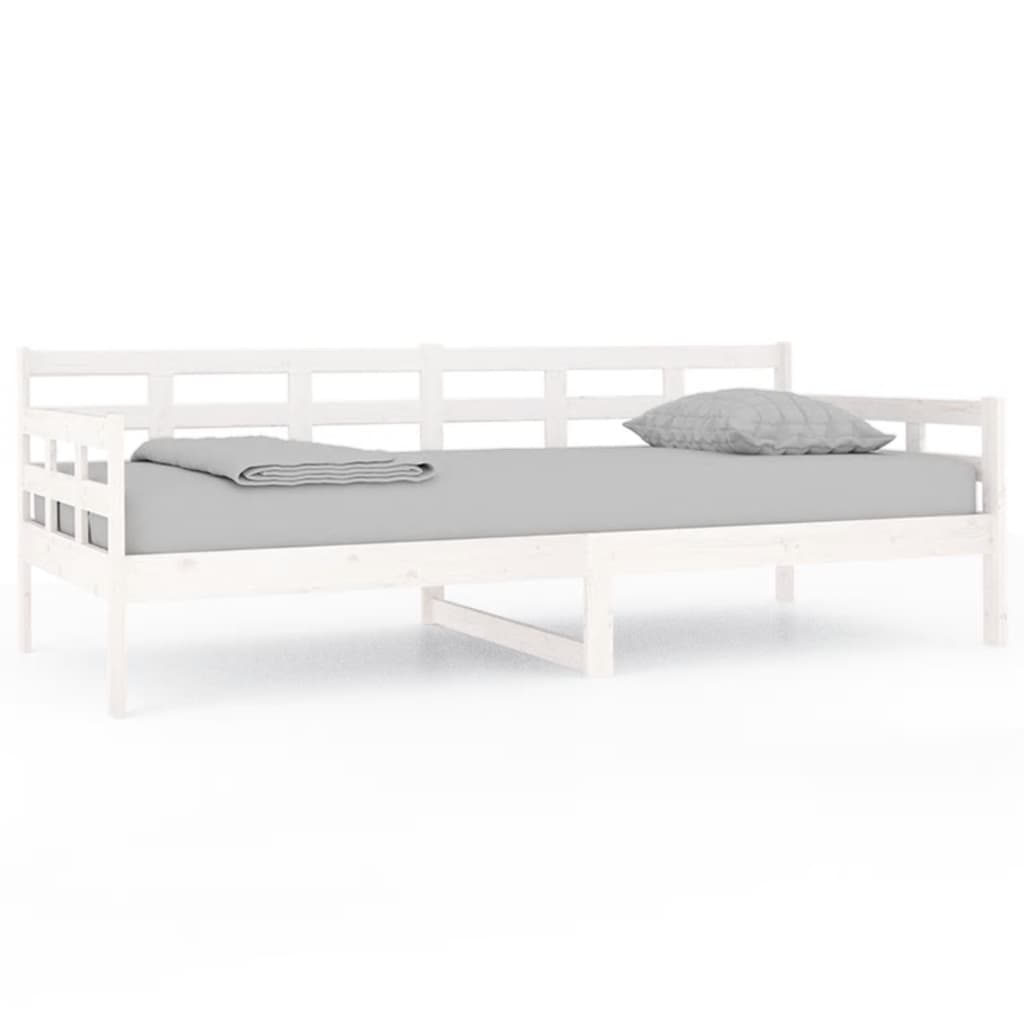 White Solid Pine Day Bed Frame 90x200 cm - No Mattress Included