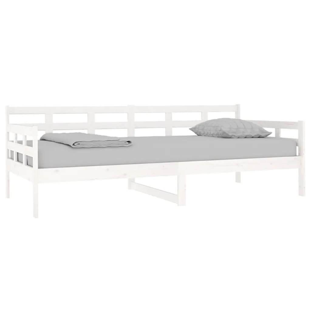 White Solid Pine Day Bed Frame 90x200 cm - No Mattress Included