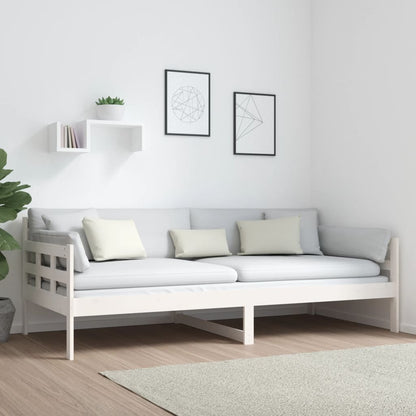 White Solid Pine Day Bed Frame 90x200 cm - No Mattress Included
