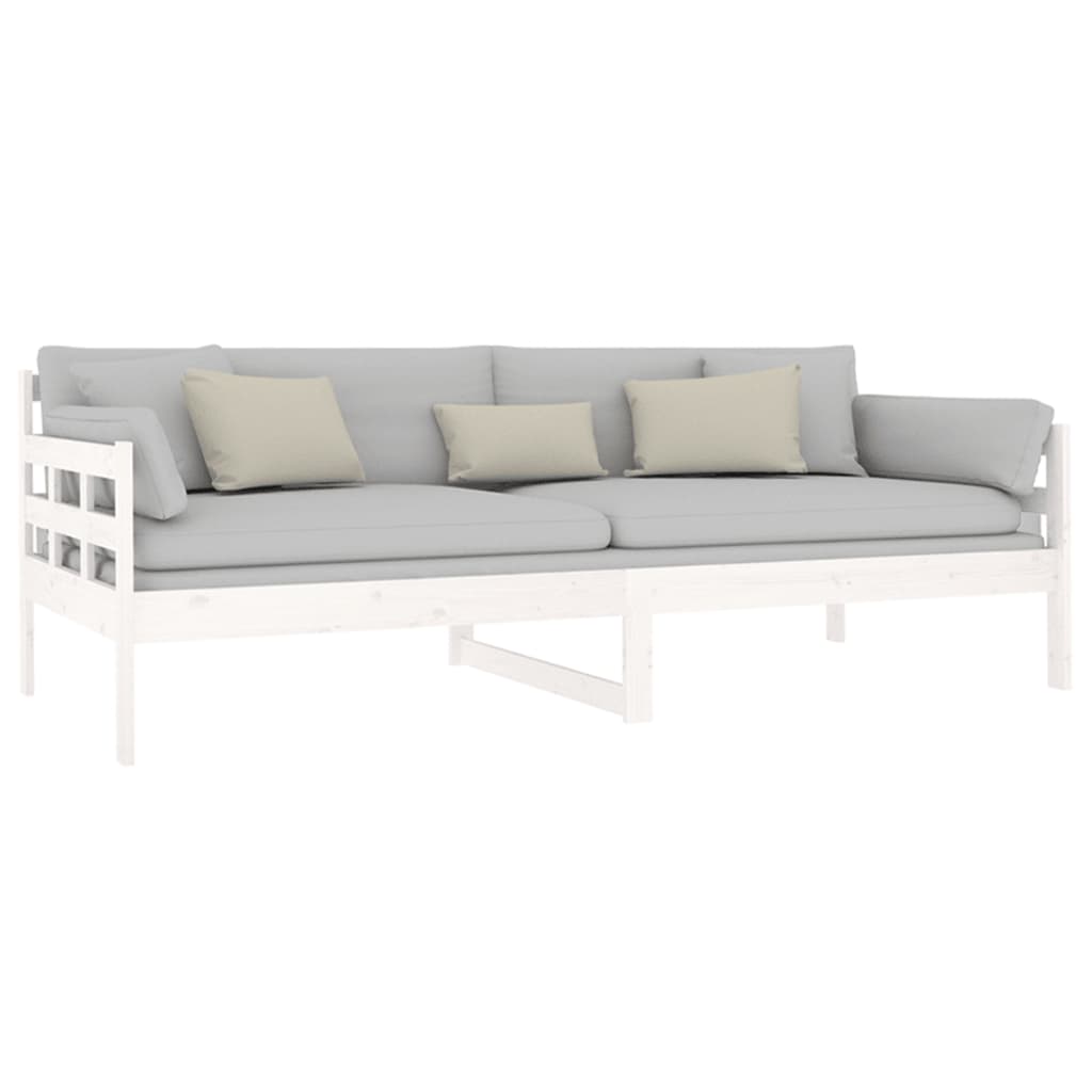 White Solid Pine Day Bed Frame 90x200 cm - No Mattress Included