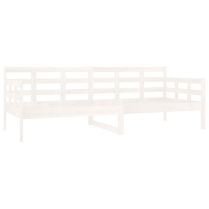 White Solid Pine Wood Day Bed Frame 80x200 cm - No Mattress