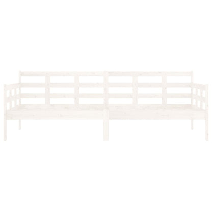 White Solid Pine Wood Day Bed Frame 80x200 cm - No Mattress