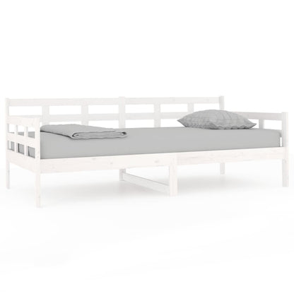 White Solid Pine Wood Day Bed Frame 90x190cm - No Mattress