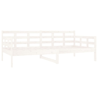 White Solid Pine Wood Day Bed Frame 90x190cm - No Mattress