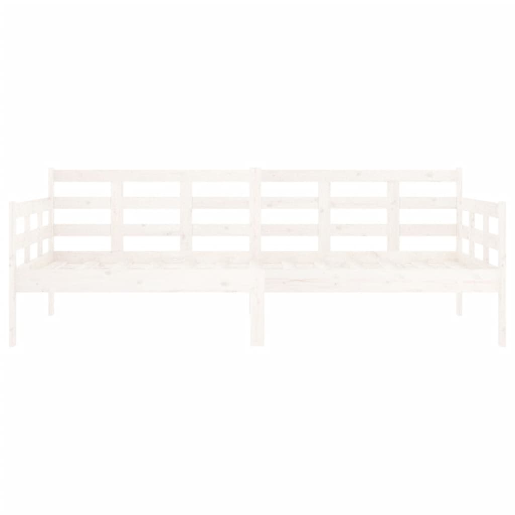 White Solid Pine Wood Day Bed Frame 90x190cm - No Mattress