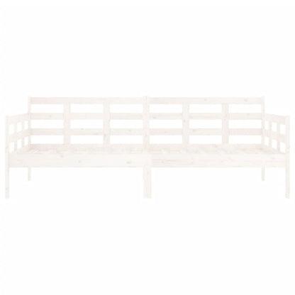 White Solid Pine Wood Day Bed Frame 90x190cm - No Mattress