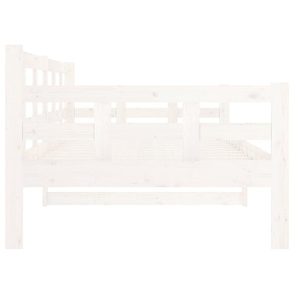 White Solid Pine Wood Day Bed Frame 90x190cm - No Mattress