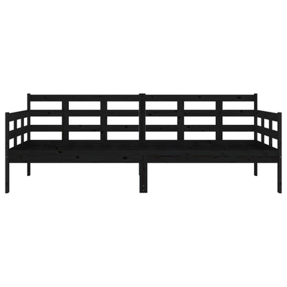 Black Solid Pine Wood Day Bed 90x190 cm - Without Mattress
