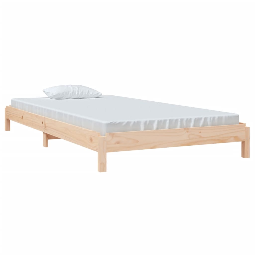 Solid Pine Stack Bed 100x200 cm - No Mattress Included