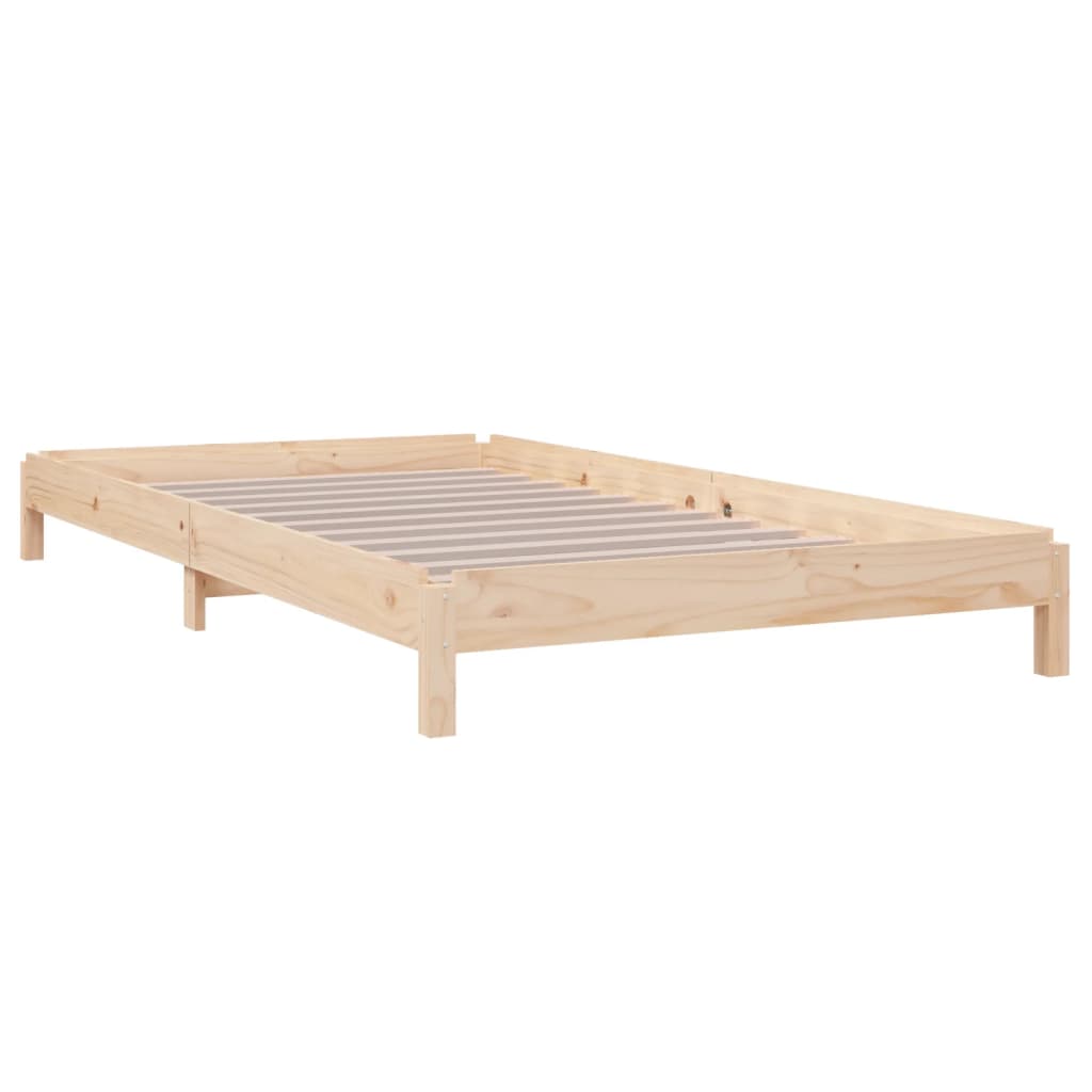 Solid Pine Stack Bed 100x200 cm - No Mattress Included