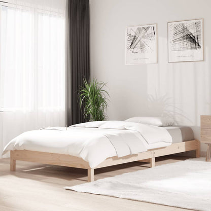 Solid Pine Stack Bed 100x200 cm - No Mattress Included