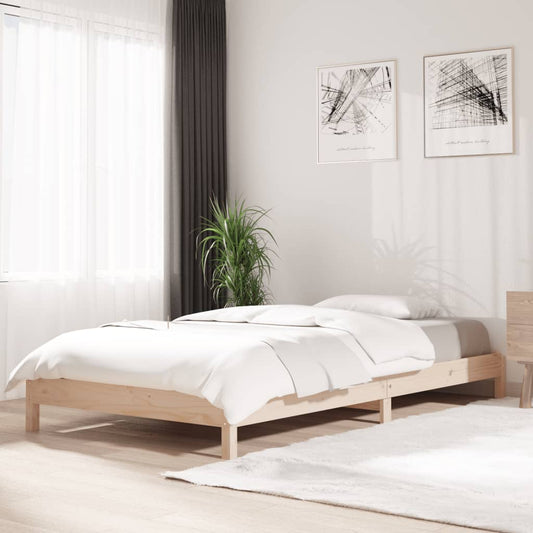 Solid Pine Stack Bed 100x200 cm - No Mattress Included