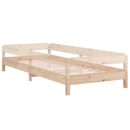 Solid Pine Stack Bed 90x190 cm - Single Frame Only, No Mattress