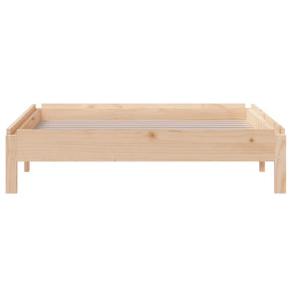 Solid Pine Stack Bed 90x190 cm - Single Frame Only, No Mattress