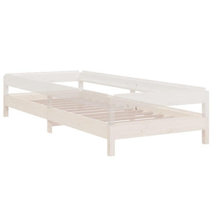 Solid Wood Stack Bed - White Pine 90x190cm, No Mattress Included