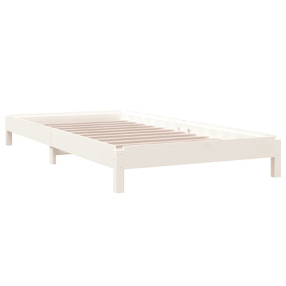 Solid Wood Stack Bed - White Pine 90x190cm, No Mattress Included