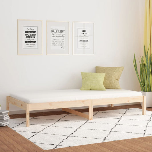 Solid Pine Day Bed Frame 90x200 cm - Mattress Not Included