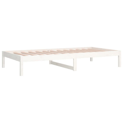 Solid Pine Day Bed 80x200 cm, White - No Mattress Included