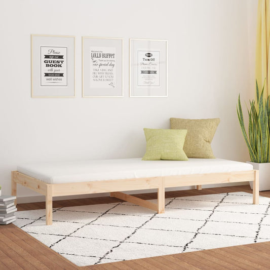 Solid Pine Day Bed Frame 90x190 cm - Single Size, No Mattress