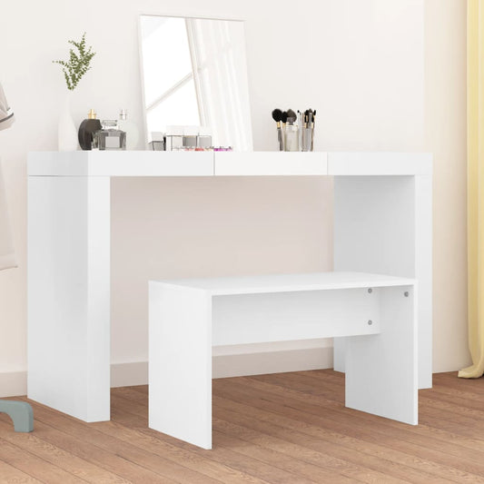 White Engineered Wood Dressing Stool 70x35x45 cm