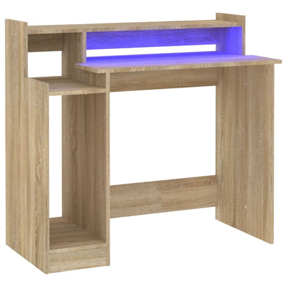 Sonoma Oak LED Desk 97x45x90 cm - Engineered Wood