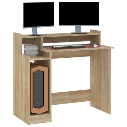 Sonoma Oak LED Desk 97x45x90 cm - Engineered Wood