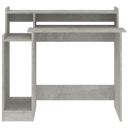Concrete Grey Desk with LED Lights, 97x45x90 cm, Engineered Wood
