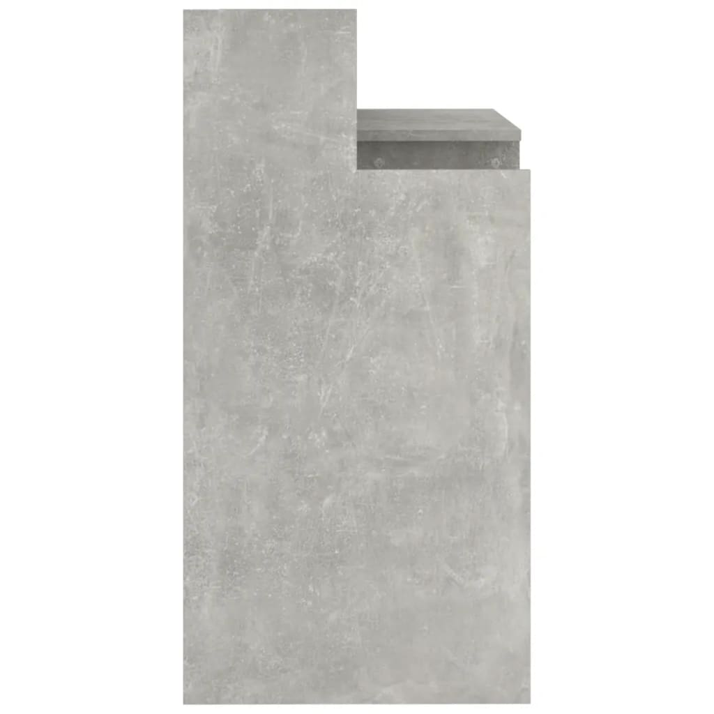 Concrete Grey Desk with LED Lights, 97x45x90 cm, Engineered Wood