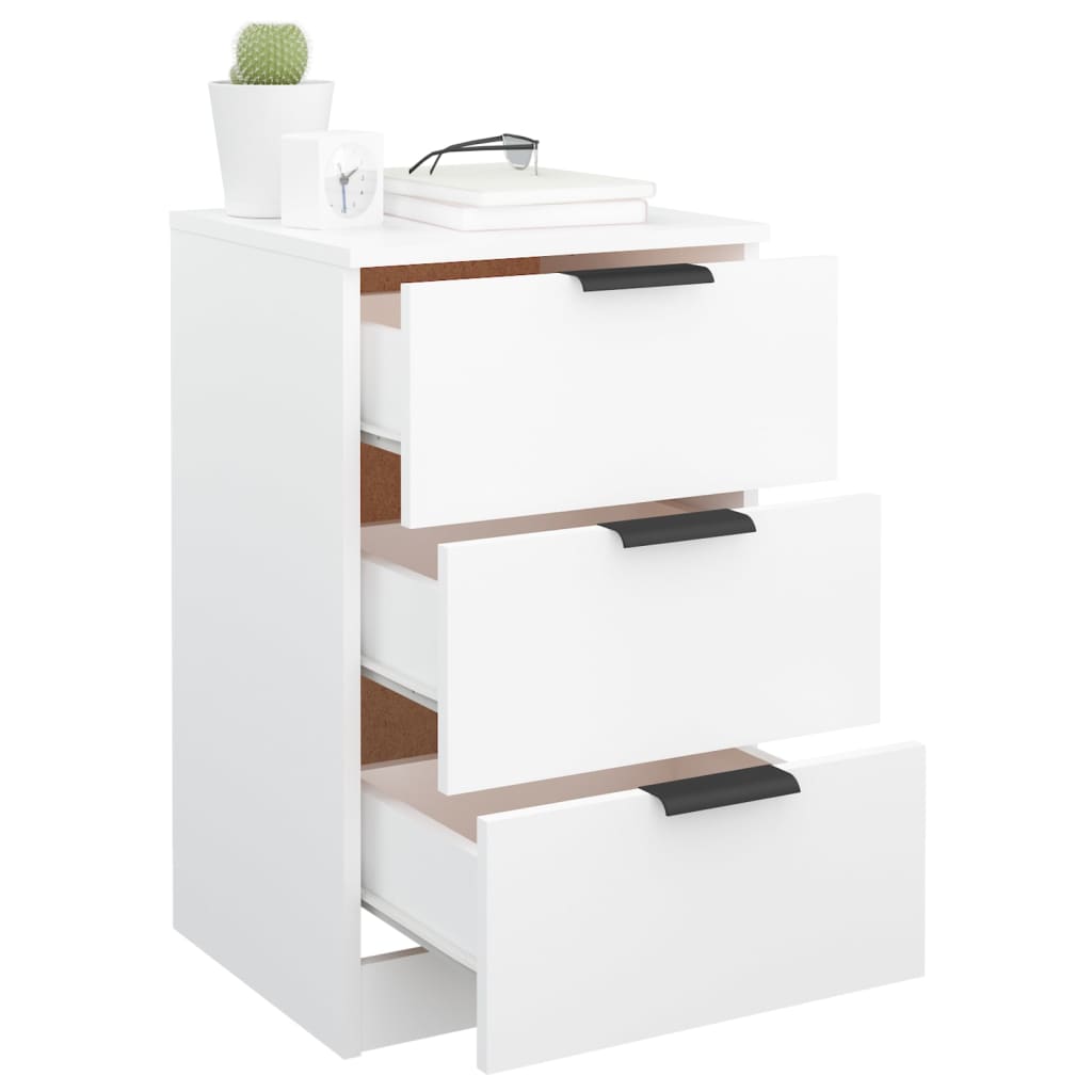 White Bedside Cabinet, 40x36x65 cm - Stylish Bedroom Furniture