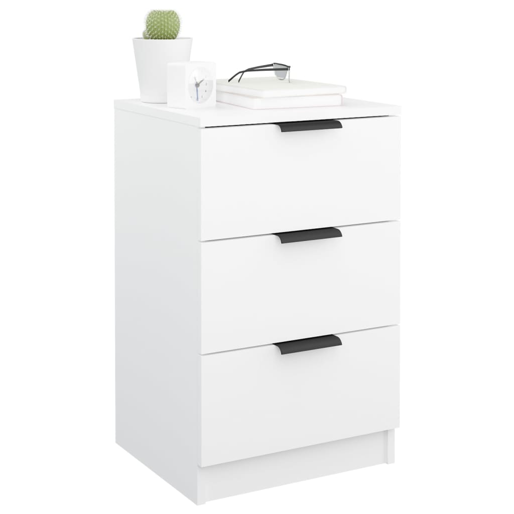 White Bedside Cabinet, 40x36x65 cm - Stylish Bedroom Furniture