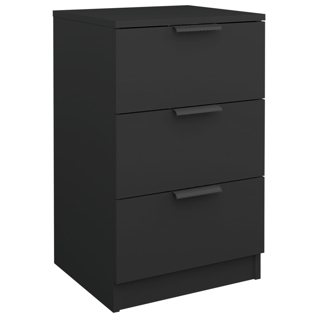 Black Bedside Cabinet - 40x36x65 cm, Modern & Stylish Design