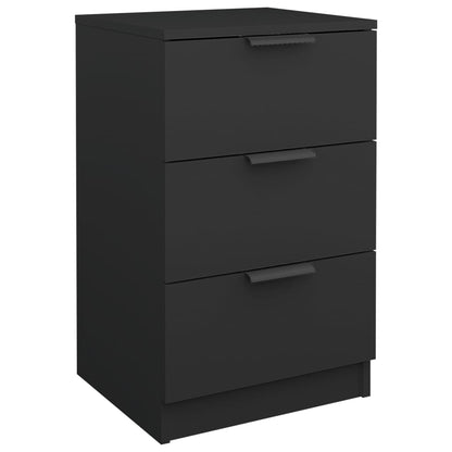 Black Bedside Cabinet - 40x36x65 cm, Modern & Stylish Design