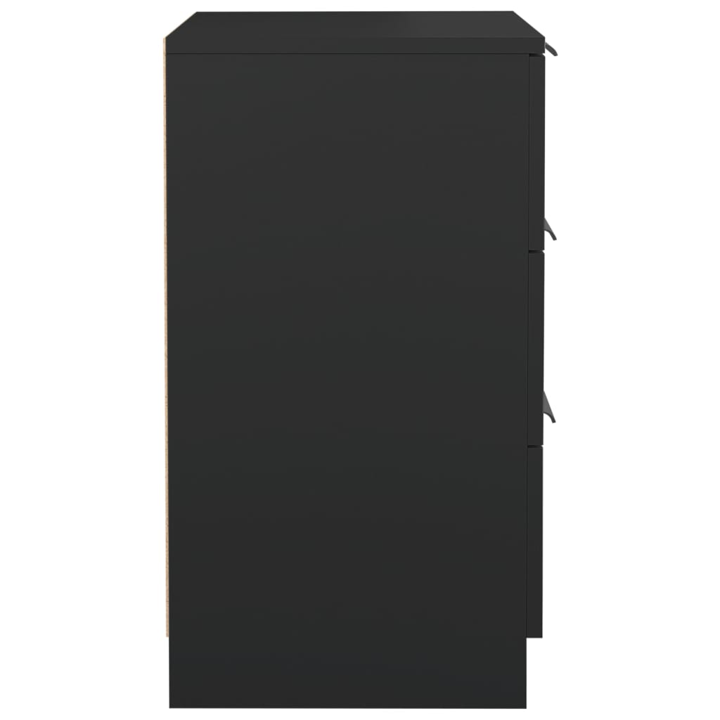 Black Bedside Cabinet - 40x36x65 cm, Modern & Stylish Design