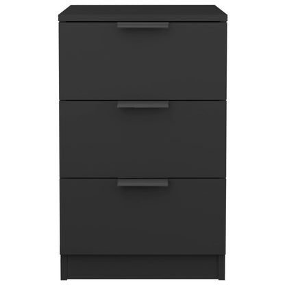 Black Bedside Cabinets Set of 2 - Sleek Design, 40x36x65 cm