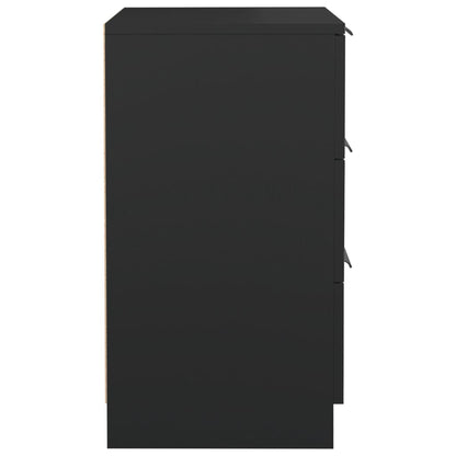 Black Bedside Cabinets Set of 2 - Sleek Design, 40x36x65 cm