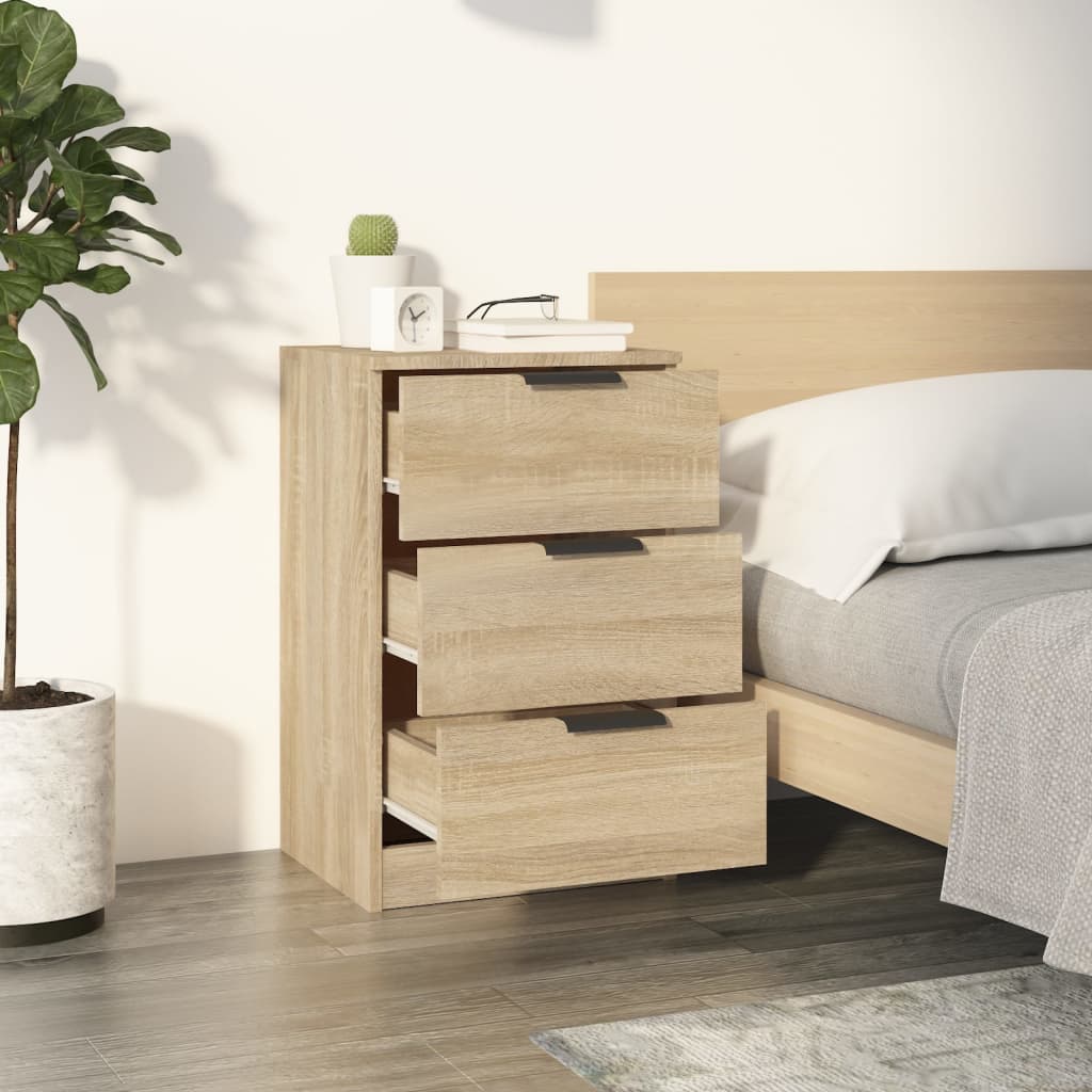Sonoma Oak Bedside Cabinet 40x36x65 cm - Stylish Bedroom Storage