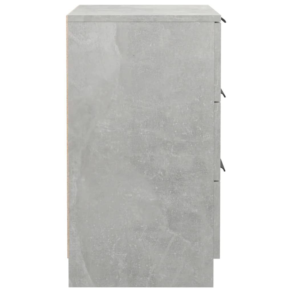 Concrete Grey Bedside Cabinet (40x36x65 cm) - Modern Style Storage