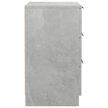 Concrete Grey Bedside Cabinet (40x36x65 cm) - Modern Style Storage