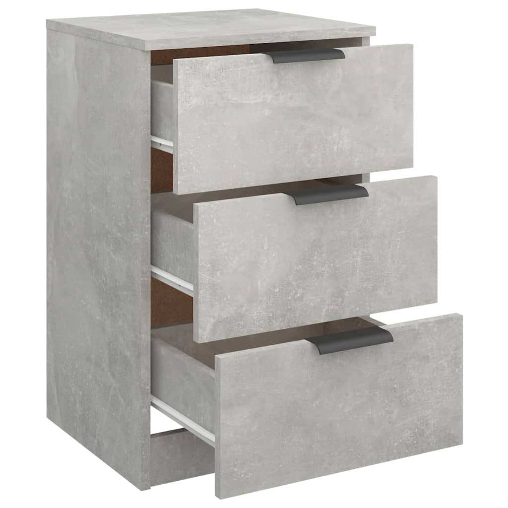 Concrete Grey Bedside Cabinet (40x36x65 cm) - Modern Style Storage