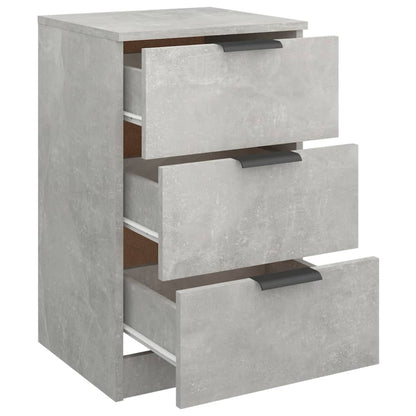 Concrete Grey Bedside Cabinet (40x36x65 cm) - Modern Style Storage