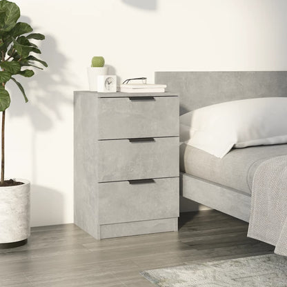 Concrete Grey Bedside Cabinet (40x36x65 cm) - Modern Style Storage