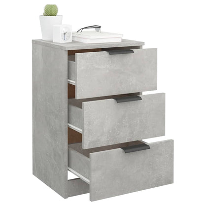 Concrete Grey Bedside Cabinets Set of 2 - 40x36x65 cm