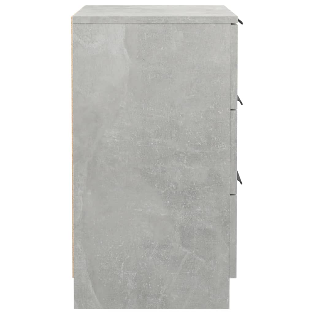 Concrete Grey Bedside Cabinets Set of 2 - 40x36x65 cm