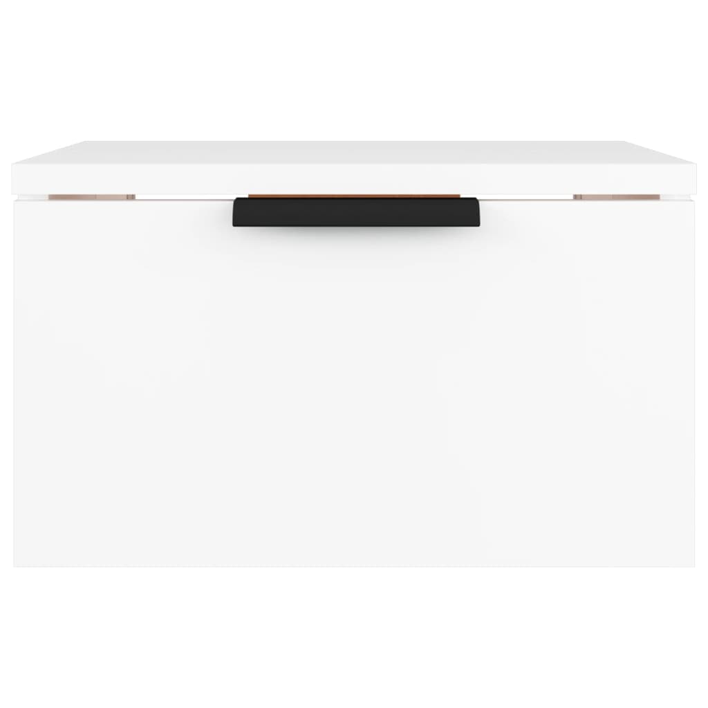 White Wall-Mounted Bedside Cabinet 34x30x20 cm - Sleek Design