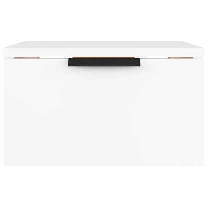 White Wall-Mounted Bedside Cabinet 34x30x20 cm - Sleek Design